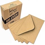 Japun – Briefumschläge (100 Stück) aus braunem vintage Kraftpapier, Kuvert,...
