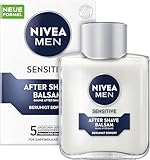 NIVEA MEN Sensitive After Shave Balsam, Gesichtspflege nach der Rasur für empfindliche...