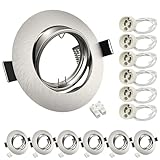 Wondlumi 6er Set LED Einbaustrahler Rahmen GU10 Einbauleuchten Schwenkbar LED Spots 230V...
