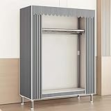 Multifunktionaler tragbarer Stoffschrank, platzsparender Canvas-Kleiderschrank mit Regalen...
