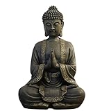 Zen'Light - Große Zen Buddha-Statue (40 cm) - Hervorragendes Finish, Patina-Anstrich,...