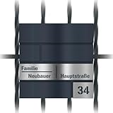 Graviers Design Moderner Zaunbriefkasten mit Zeitungsfach in Anthrazit RAL 7016 -...