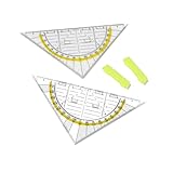 Xisaoi 2 Stück Geodreieck Winkelmesser Kunststoff Aus Dreieck 15.7cm Geodreieck...