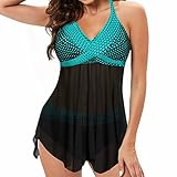Tankini Damen Mit Shorts Zweiteiliger Badeanzug Damen Badeanzug Damen Sport Sommer High...