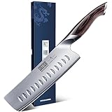 HOSHANHO Küchenmesser Nakiri Japanisches Kochmesser 18 cm AUS-10-Edelstahl Scharfe Messer...