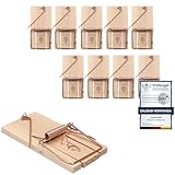 VonBueren 10 x Mausefalle Schlagfalle | plastikfrei | Mausefallen aus Holz | Mouse Trap |...