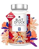 10 in1 Formel Blutdruck Komplex 120 vegane Kapseln hochdosiert mit L-Arginin, L-Citrullin,...