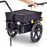 SAMAX Transportanhänger Fahrradanhänger Lastenanhänger mit Kupplung Fahrrad...
