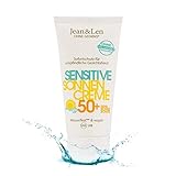 Jean & Len Sensitiv Sonnencreme 50+ LSF wasserfest, Sofortschutz für empfindliche Haut,...