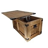 CREATIVE COOPER Couchtisch, holzbox, schatztruhe, aufbewahrungsbox, rustikal...