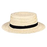 Boland 90992 - Hut Lou Bandy, Strohhut, Kopfbedeckung, Zubehör, Accessoire, Themenparty,...