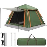 HAUSPROFI Zelt 2-3 Perosonen Pop Up Zelt, Camping Zelt mit Vorzelt Fenster,...