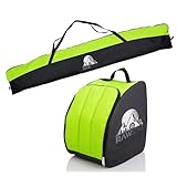 Rawstyle Skitasche Ski-Schuh-Tasche Set SKI-Tasche 160cm 180cm 190cm wasserdicht Ski Bag...