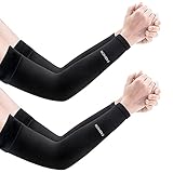 SPEACOUR 2 Paar Arm Sleeves Anti-UV-Sonnenschutz Arm Atmungsaktiv Armstulpen Kühlung...
