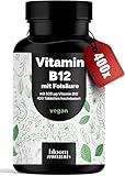 Vitamin B12 hochdosiert - 400 Tabletten mit 500µg Vit B12 + 200µg Folsäure -...