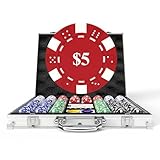 HEITOK Pokerchips-Set mit Wertangaben, 500 Stück, 11,5 Gramm, nummerierte Chips...