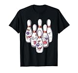 Witzige Verletzte Bowlingpins blaues Auge Pflaster Zahnlücke T-Shirt