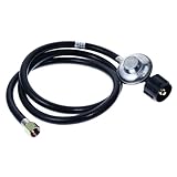 Toyvian 1.5M Niederdruckregler Adapter mit Schlauch für Bbq Öfen Langlebiger Gasschlauch...