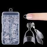 120 Stück Nageltips 12 Größen Acryl Nail Tips Almond Short Mandel Kurz Soft...