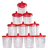 Medi-Inn+ Urinbecher 125 ml mit rotem Schnappdeckel Urinprobenbecher Kunststoffbecher (10...