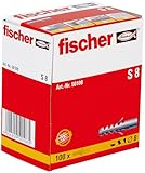 fischer Spreizdübel S 8, Dübel mit 2-fach-Spreizung zum Befestigen von...