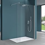 Mai & Mai Duschwand für Dusche Duschabtrennung 50x200cm Walk-In...