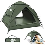 Camping Zelt, Automatisches 2 Personen Doppellagiges Camping Zelt Pop Up, Wasserdicht &...