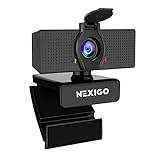 NexiGo N60 1080P Webcam, HD-Webcam mit Mikrofon, Softwaresteuerung und...
