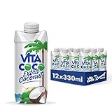 Vita Coco - Extra Kokoswasser 12x330ml, Durstlöscher, Glutenfrei, Voll mit...