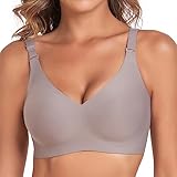Vinfact Nahtloser Minimizer BH Damen Ohne Bügel V-Ausschnitt Bralette Damen BHS...