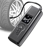 YOOQ Drahtlose elektrische Luftpumpe - 12-V-Universalpumpe mit LCD-Display - Universeller...