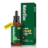 Vitamin D3 K2 hochdosiert Tropfen - 20000I.E. + Vitamin K2 MK7 200 mcg pro Dosis,...