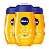 NIVEA Duschöl (3 x 200 ml), feuchtigkeitsspendende Pflege für Damen, angereichert mit...