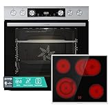 Gorenje Einbauherd-Set Heißluft Inox Set 4 mit Glaskeramik-Kochfeld / 77 Liter /...