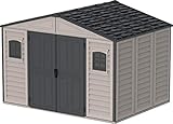 Duramax Woodbridge II Gartenhaus aus Kunststoff, mit Metall-Foundation-Set und 2...
