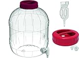 10L Gärballon Kunststoff (PET) Gäreimer Gärbehälter Weinballon + Gärröhrchen +...