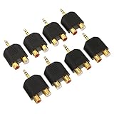 OSOLADY 8Stücke Male Female Adapter Splitter Stecker Stereo Jack Y Splitter Für Audio...