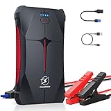 FLYLINKTECH Starthilfe Powerbank, 1000A Spitzstrom 13200mAh Tragbare Auto...
