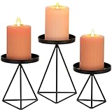 Sziqiqi Kerzenständer Kerzenhalter Kerzenleuchter Metall 3er Set, Eisen Deko...