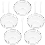 Angoily Mischschalen aus Glas 5 Stück Beauty Zubehör mit Rührstäbchen Langlebige...
