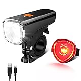 LED Fahrradlicht Set, Fahrradbeleuchtung STVZO Zugelassen Fahrradlampe USB...