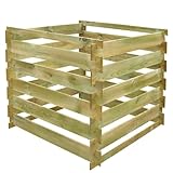 Lattenkomposter 0,54 m3 Quadratisch Holz, ZEYUAN Gartenkomposter, Schnellkomposter,...