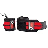 Gorilla Wear Wrist Wraps Pro - schwarz/rot - Bodybuilding und Fitness Accessoire...