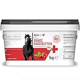 ReaVET Hagebutten Pferd getrocknet 1kg – Ganz in Bio Qualität, Getrocknete Hagebutten...