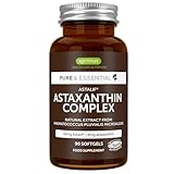 Astaxanthin Komplex, vegane & natürliche Antioxidantien, mit 4mg Astaxanthin...