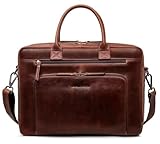 Marc Peter® Hamilton Braun Businesstasche Herren Leder 15,6 Zoll | Leder Laptoptasche |...
