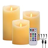 LED RGB Kerzen Flammenloses Kerzenlichter, USB Multicolor Teelichter Warmweiß...