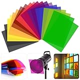 SAMNISOO 20 Stück Farbkorrektur-Gel-Lichtfilter, Transparentfolie Kunststoffblätter...