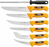EIKASO Solingen Germany 7-Teiliges Profi Messer Set, geeignet als Metzgermesser,...