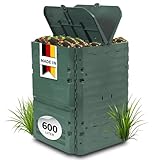 GARANTIA Thermo-King Komposter 600 Liter grün - Komposter Garten, Schnellkomposter,...